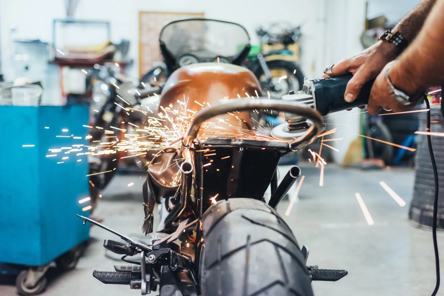 Motorbike workshop repair